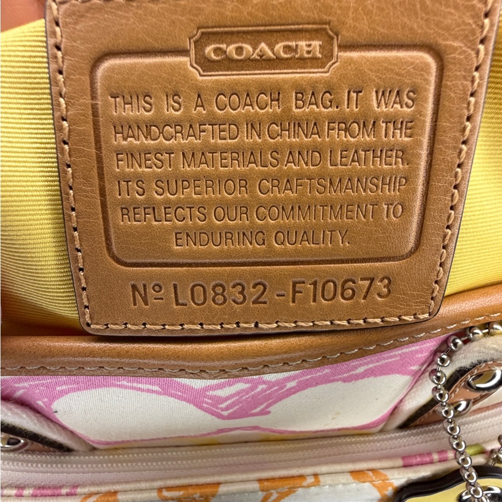 Coach Multicolor Signature Print Quilted Tote Bag | Full Inclusion - Picture 10 of 14